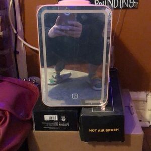 Beauty fridge…. In pink with mirror front…